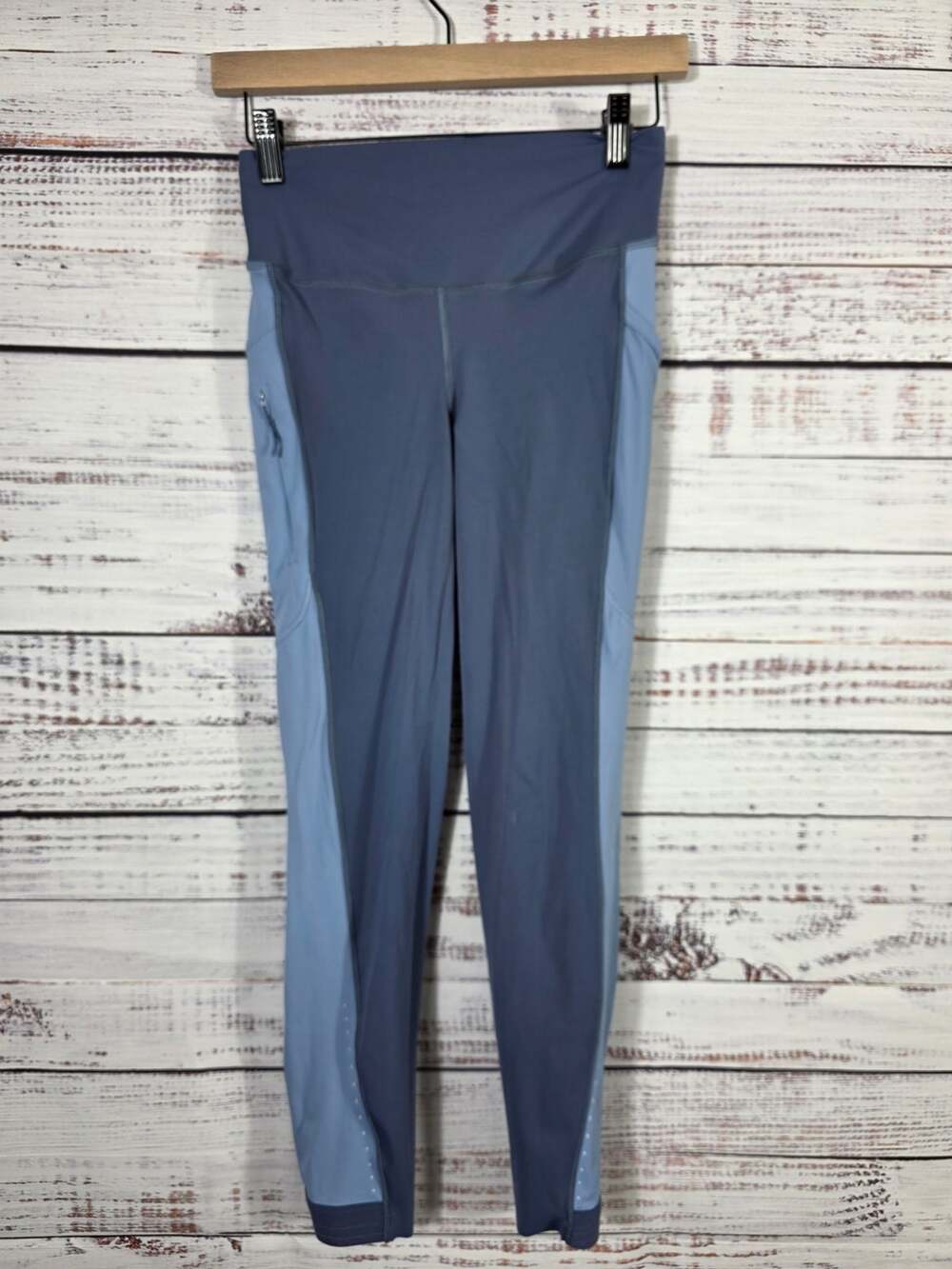 Lululemon Women's Full Length Leggings Size 6 Blue Color block High Rise